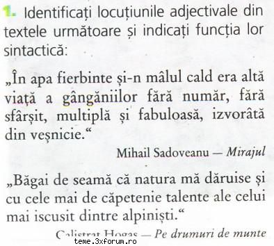 Tema 13 - locutiunea adjectivala - Exercitiul din imagine - EVALUAREA NATIONALA 2011