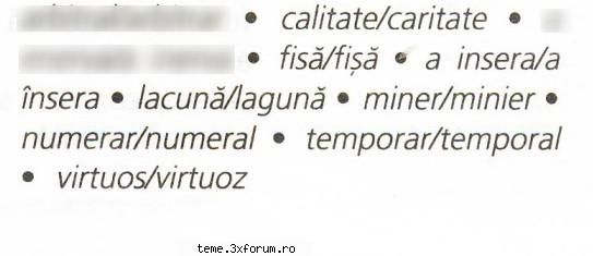 Tema 15 - paronime - Alcătuieşte enunţuri cu perechile - EVALUAREA NATIONALA 2011