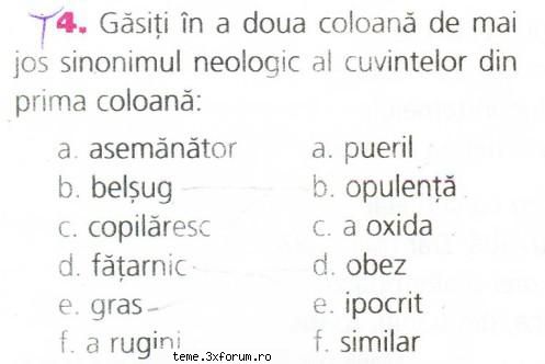 de mai jos. tema 24 - sinonime neologice